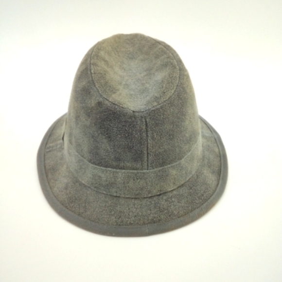 Daniel Cremieux 100% Leather Gray Fedora Hat S/M Unisex - Picture 5 of 7
